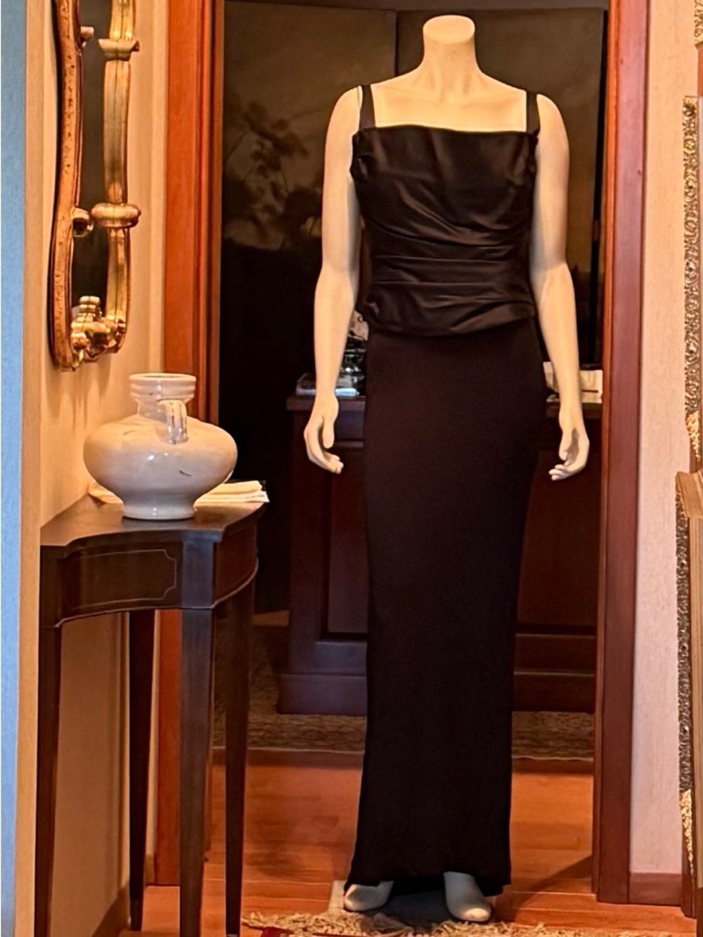 Vera Wang Black Sleek Formal Dress